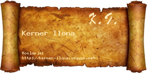 Kerner Ilona névjegykártya